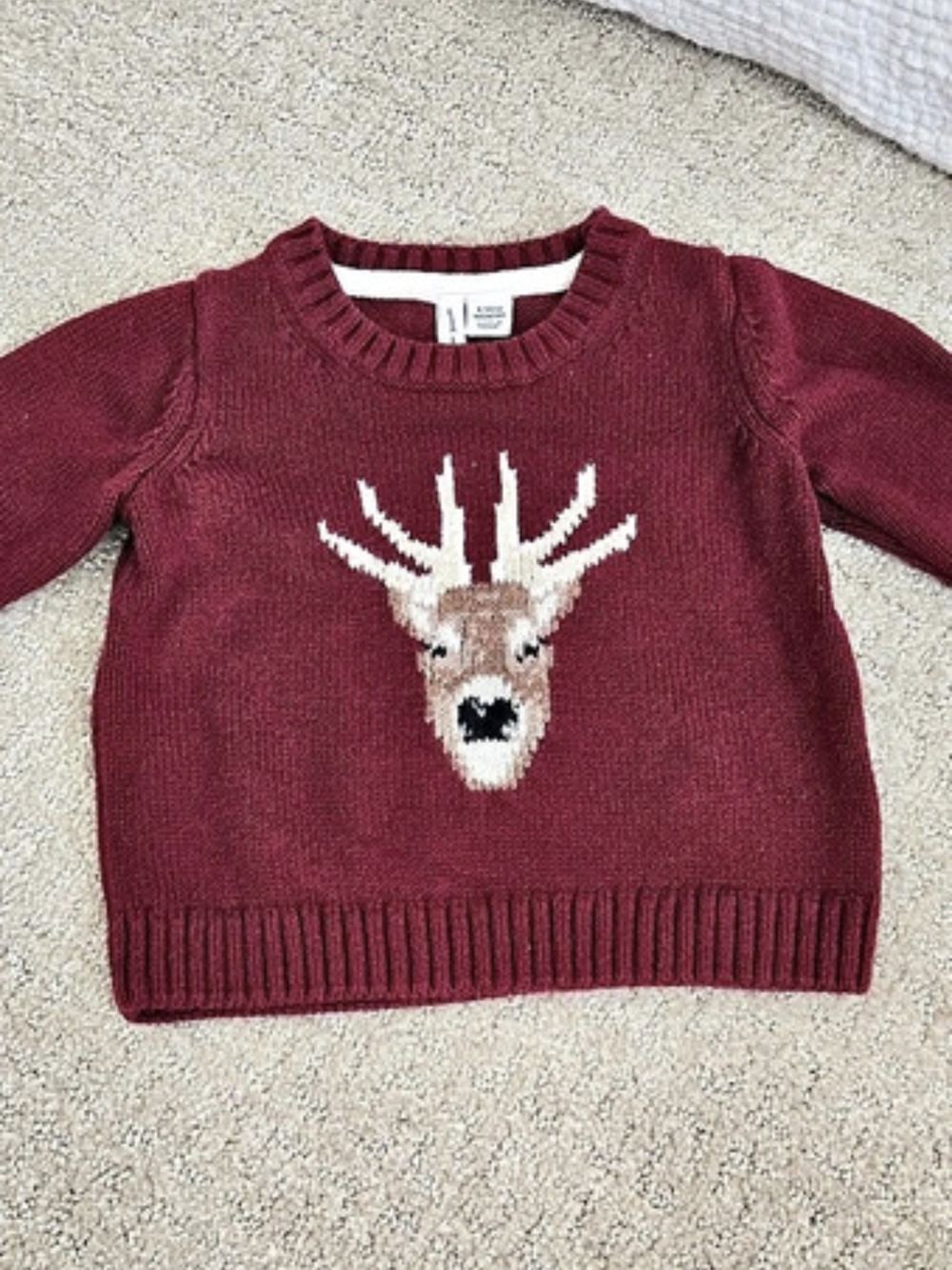 Janie and Jack - Baby Boy Burgundy Sweater